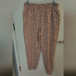 Pink Cheetah large  joggers